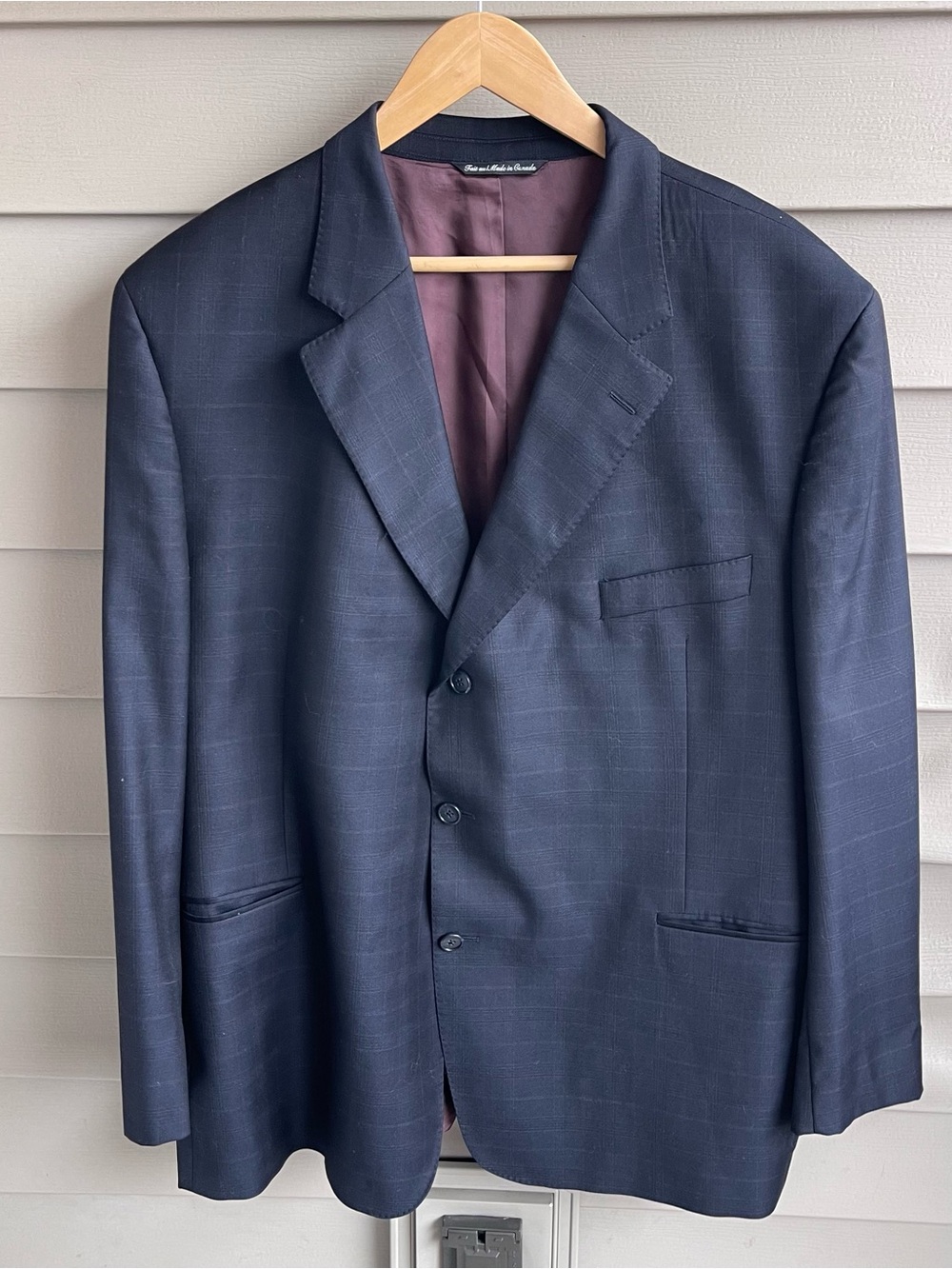 Jack Victor Blazer Loro Piana Dream Tweed Wool 48R  Plaid Sport Coat Preppy